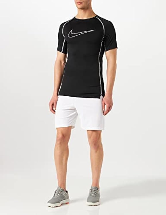 Nike M NP DF Tight Top SS T-Shirt, Black/White/White, 2XL Uomo 096786602