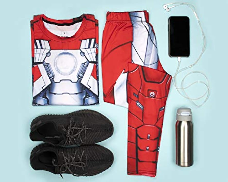 Nessfit Superhero - Maglietta a Compressione Termica a Maniche Lunghe da Uomo 637788871